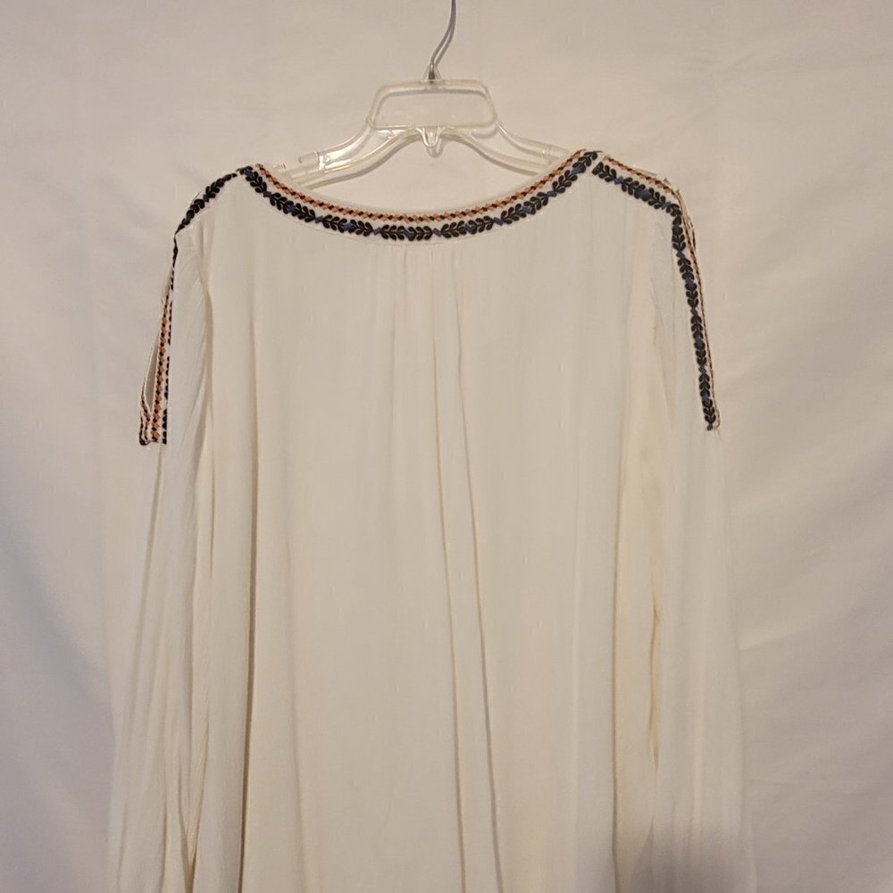 Soft Surroundings white gauze flowy tunic blouse - size XL - Picture 3 of 8